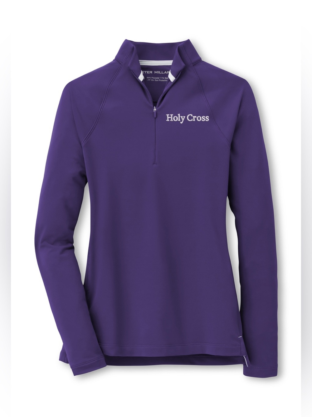 Peter Millar Perth 1/4 Zip Sun Layer Top in Holy Cross Purple, Women’s Medium